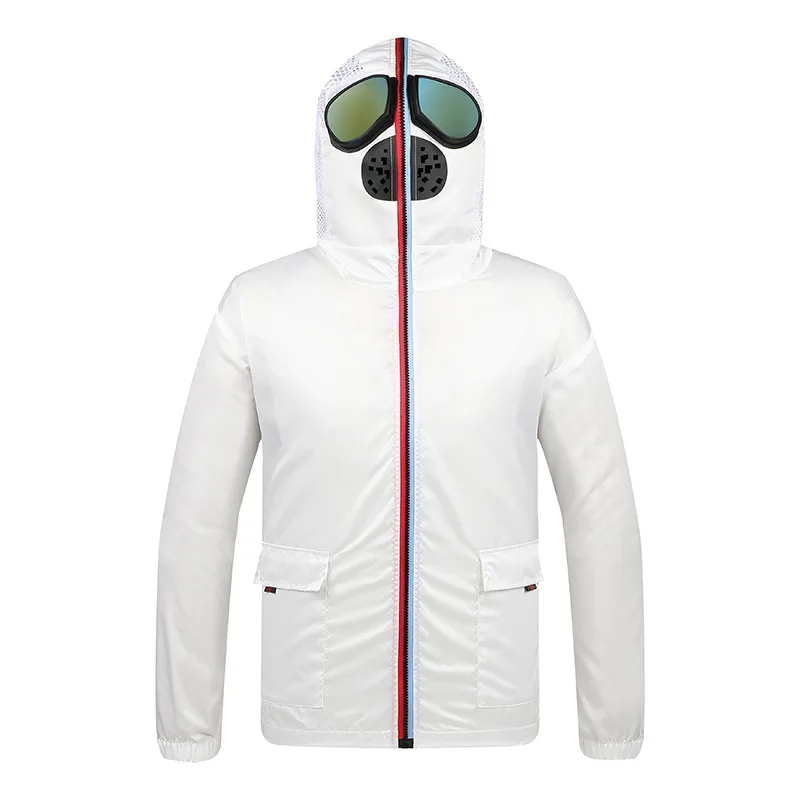 

2020 new space suit hooded glasses sun protection clothing ultraman jacket alien thin windbreaker fashion couple jacket