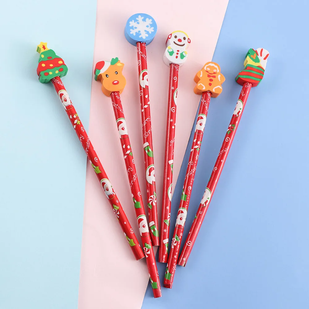 3 шт. Цвет случайный Рождество карандаши Санта Клаус ручка в виде снеговика