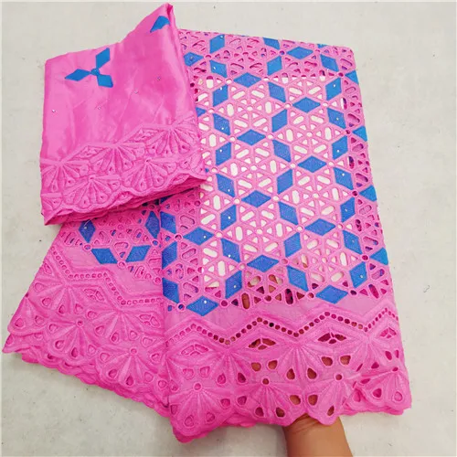 pink swiss voile lace in switzerland tissu dentelle white nigerian lace fabrics african dresses for women swiss lace fabric 7yard/lot - Цвет: pink