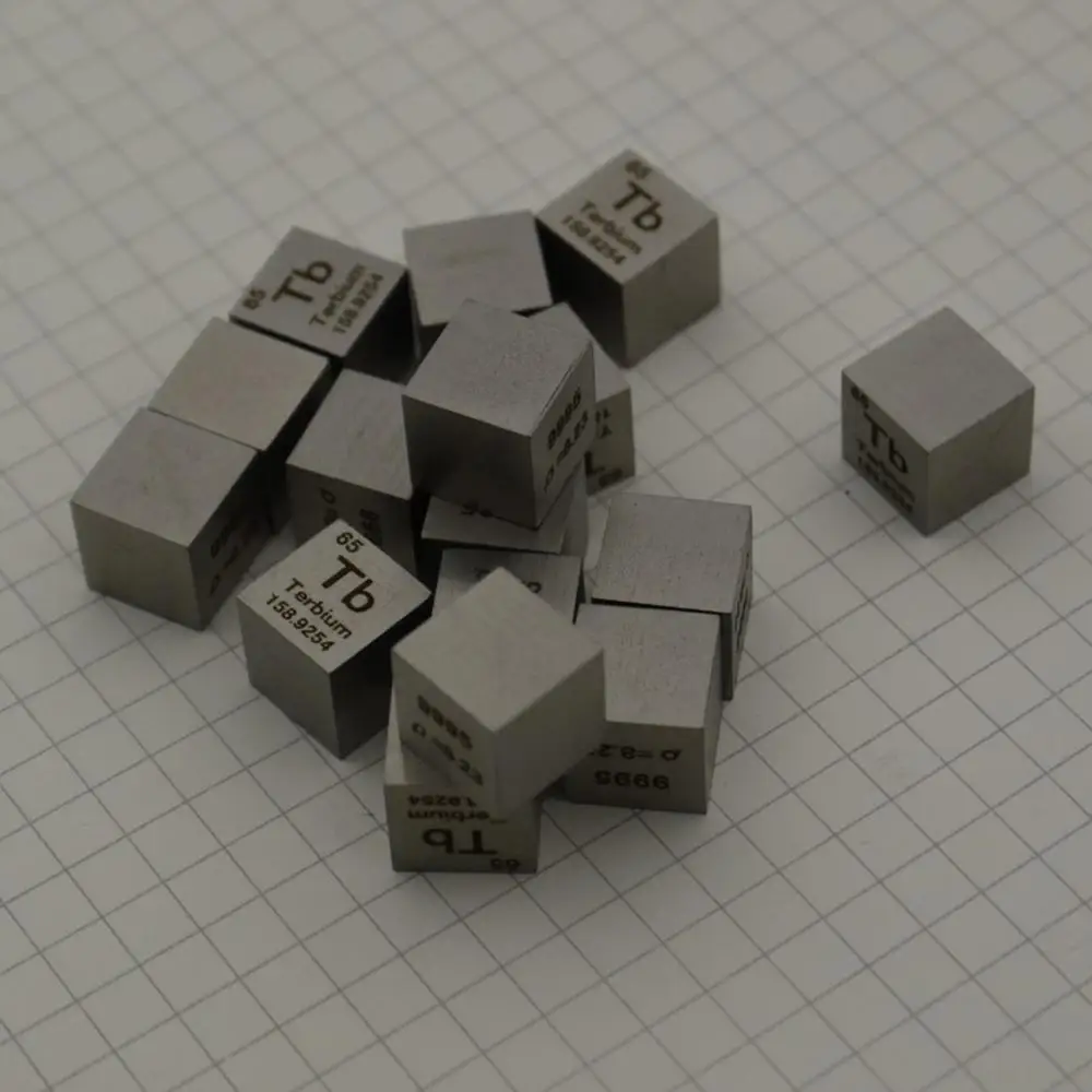 

Terbium Metal 10mm Density Cube 99.95% Pure for Element Collection