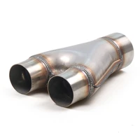 exhaust y pipe 3 inlet 2 5 3 outlet weld on dual exhaust pipe stainless steel y type pipe adapter connector