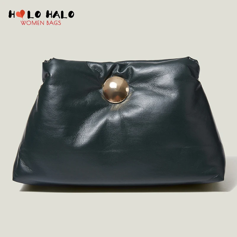 

Retro Space Cotton Shoulder Bags Casual Female Purses and Handbags Simple Chain Solid Color Clutch Desiger Bag Women Wallet 2021