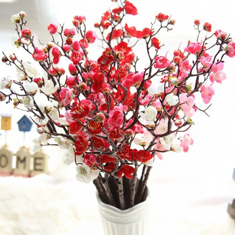 60 см plum цветы моделирования цветок вишни для украшения дома свадебные