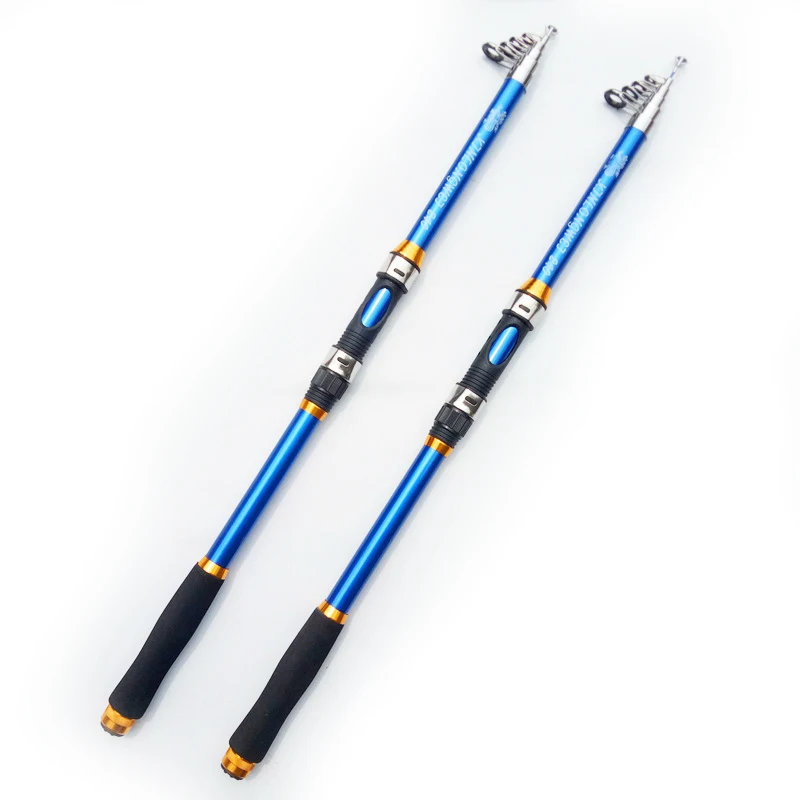 YUYU Fishing Rod Carbon Portable Spinning rods for fishing feeder Fishing Rods carp Hard Fishing Rod Telescopic spinning - Цвет: 15 blue