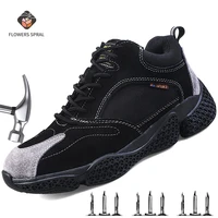 mens and womens work safety shoes steel toe cap anti piercing sports shoes lightweight sports shoes for men and women