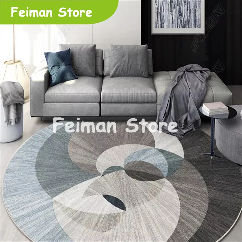 Нордические геометрические круглые ковры для коврик гостиной Большие размеры