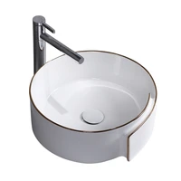 counter basin white washing hand basin bathroom sink toilet sink shampoo basin round lavamanos bathroom simple ceramic basin