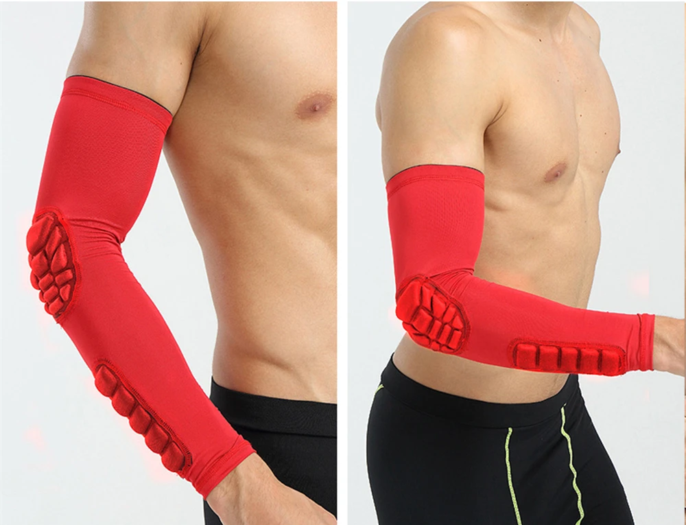 Шестигранный Мягкий рукав Нескользящие налокотники для футбола волейбола