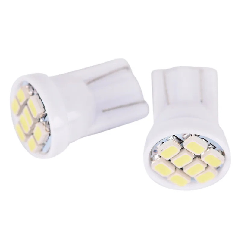 

10pcs / lot Blue T10 8-SMD 3020 LED Wedge Side Light Bulb Lamp W5W 194 168 501 12V