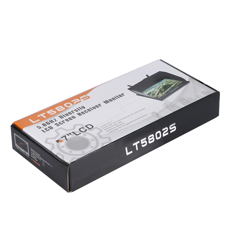 ЖК-экран LT5802S 7 дюймов 800x480 600CD 5 8G 40 каналов приемник FPV встроенный аккумулятор 2000