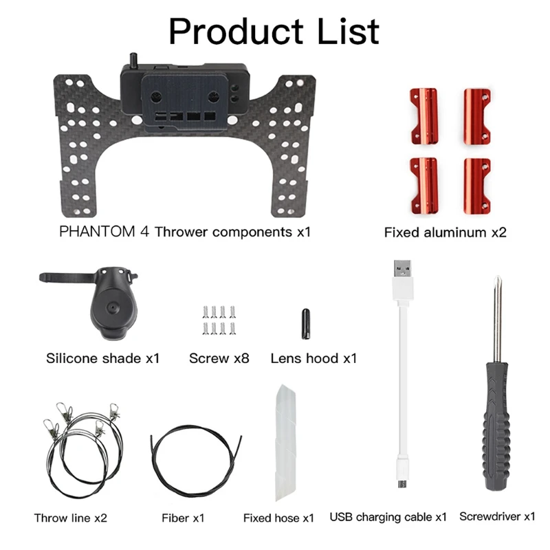 

Drone Double Release Thrower Aerial Clip Drop Kit Bait Carrying Dropper Device for Phantom 3A/3P/3SE ( 2/3S ) 40JB