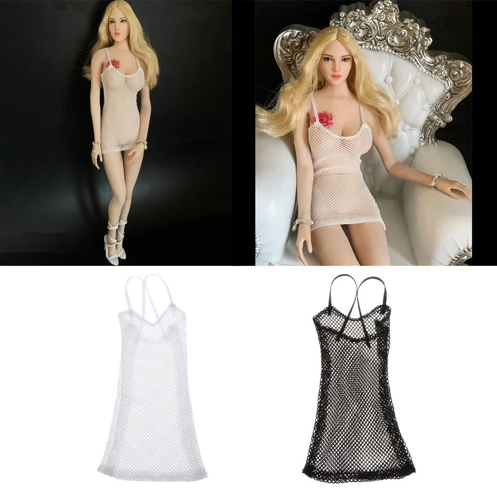 

1: 6 Scale Soldier Mesh Suspender Dress for Clothing Accessories
