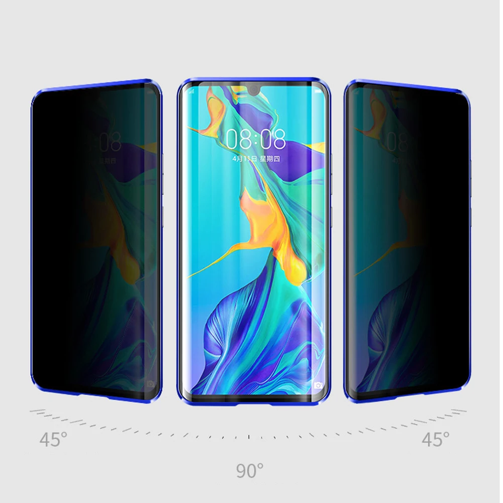 Надежное закаленное стекло Магнитный чехол для huawei P30 Pro mate 20 Анти ползучий