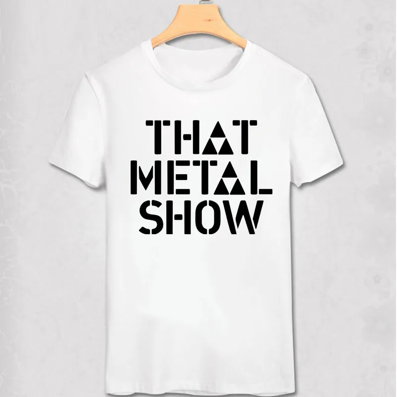 Классическая мужская белая футболка Эдди из THAT METAL SHOW с логотипом тяжелого