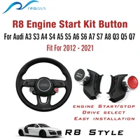 realsun r8 style engine start drive select button steering wheel retrofit button for audi a3 s3 a4 s4 a5 s5 a6 s6 a7 a8 q3 q5
