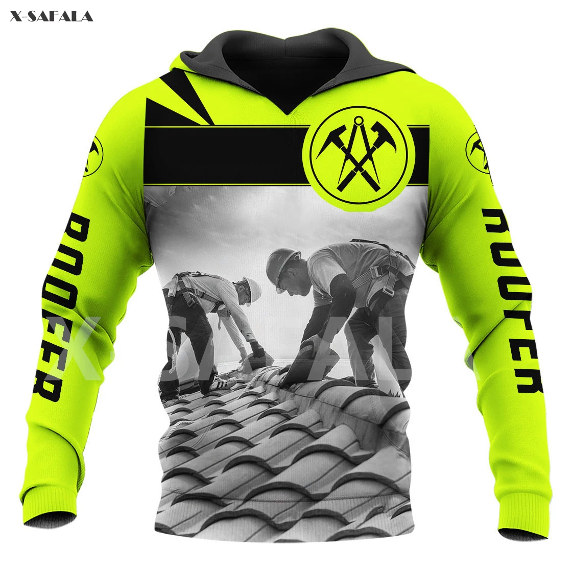 

Roofer Team Work Job Skull Tattoo Name Flag 3D All Printed Hoodie Man Women Harajuku Outwear Zipper Pullover Sweatshirt Casual