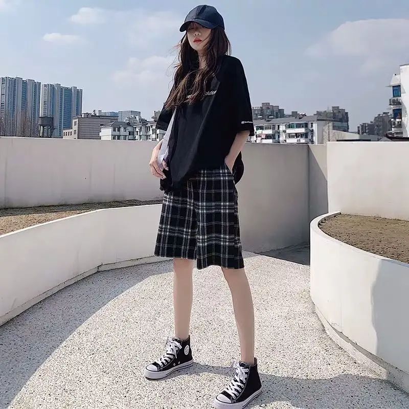 Женские шорты BONNTEE клетка полиэстер