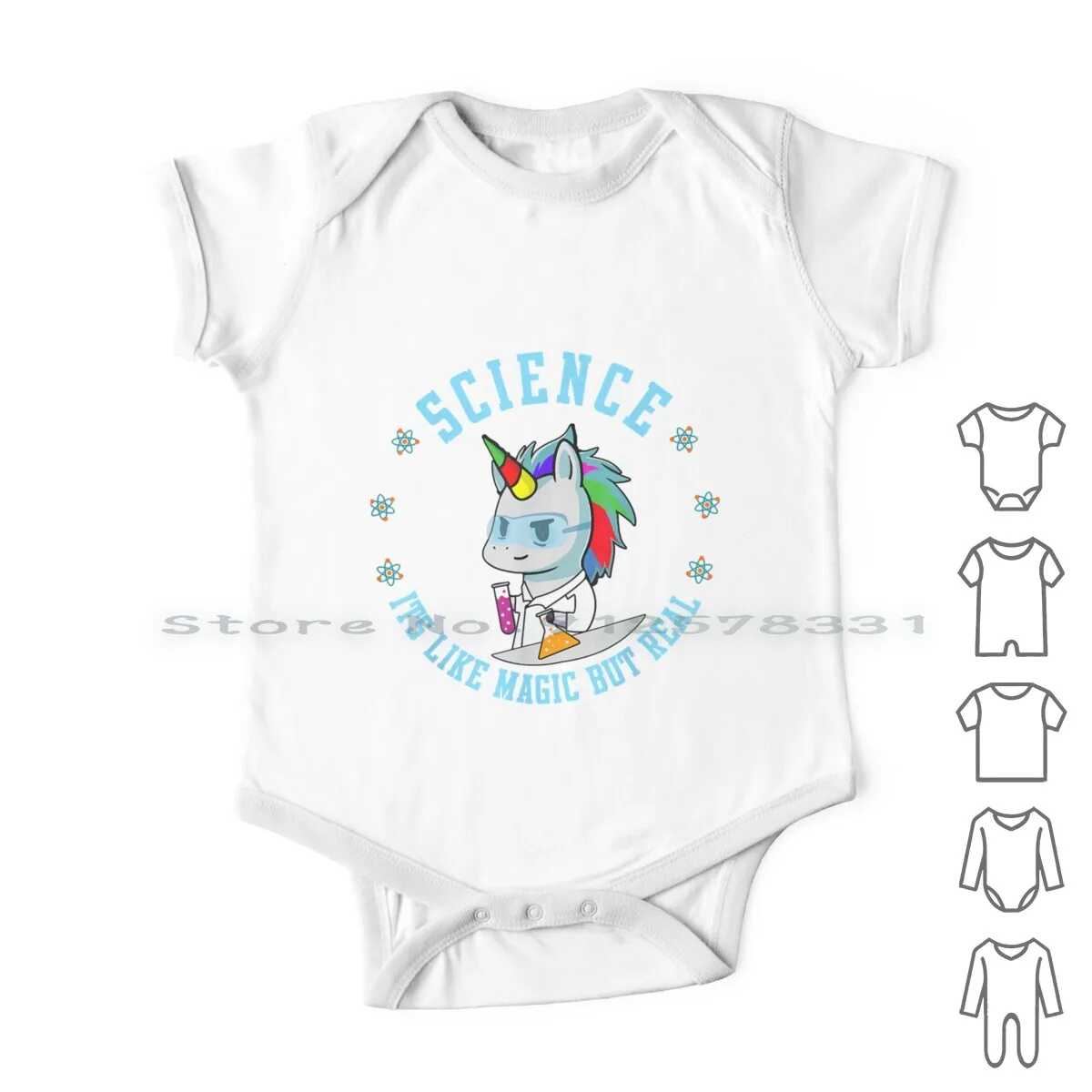 

Unicorn Scientist Funny Science Is Like Magic But Real Newborn Baby Clothes Rompers Cotton Jumpsuits Scientist March For