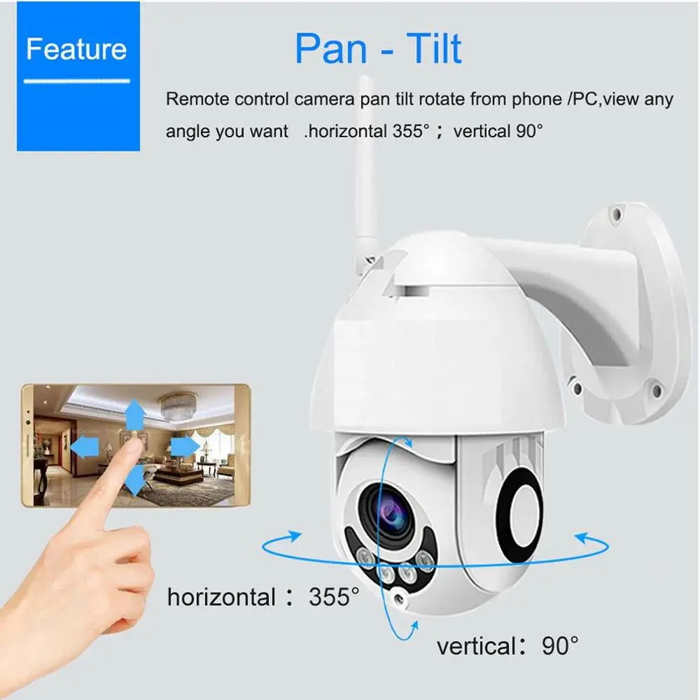 1080P wifi IP камера белая беспроводная уличная CCTV HD Домашняя безопасность ИК |