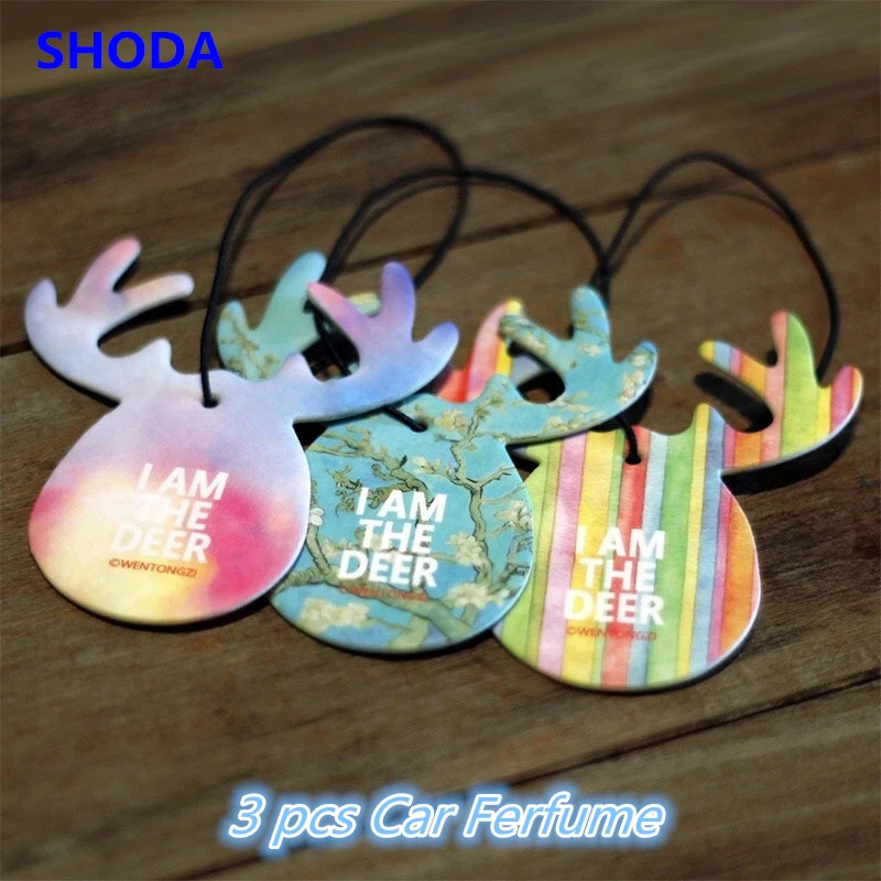 Освежитель воздуха SHODA автомобильный 3 шт. натуральная Ароматизированная бумага