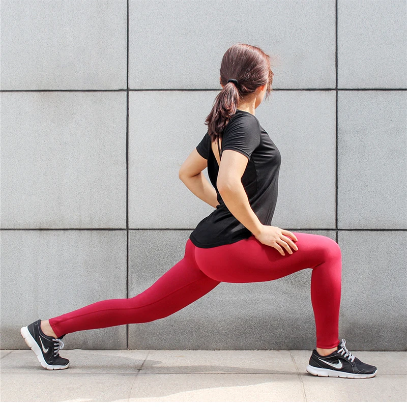 Спортивные Леггинсы с высокой талией женские эластичные леггинсы для фитнеса