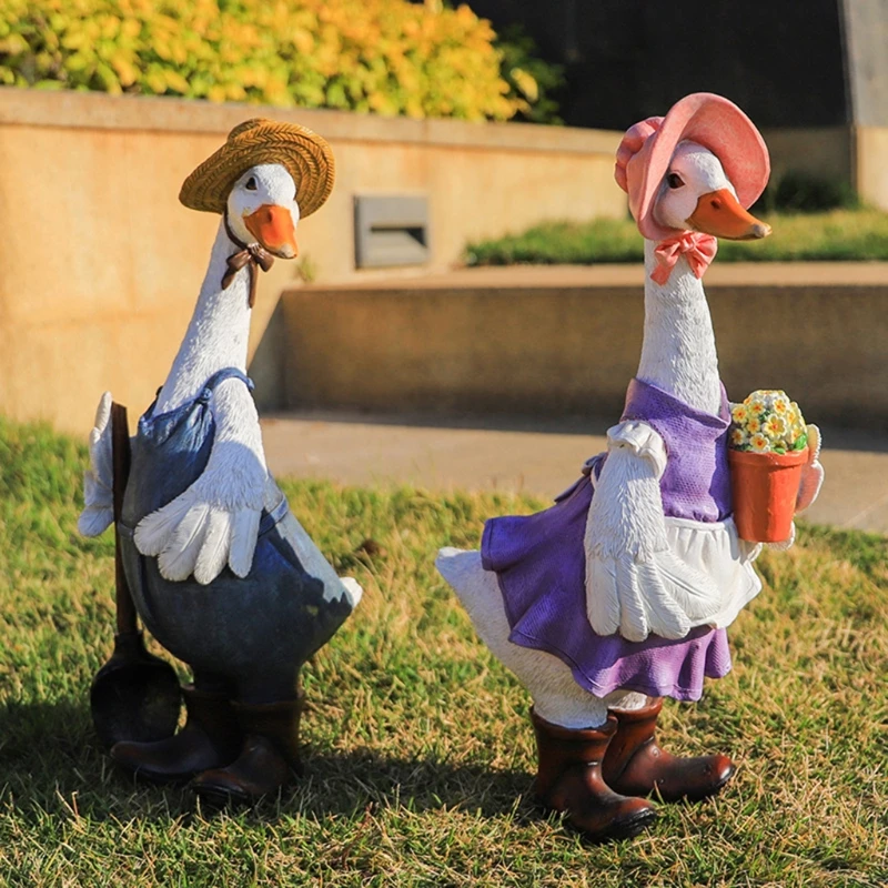 

Ceramic Duck Garden Decor Duck Ornaments Garden Lawn Duck Statues Courtyard Decor Indoor Outdoor Art Garden Decoration