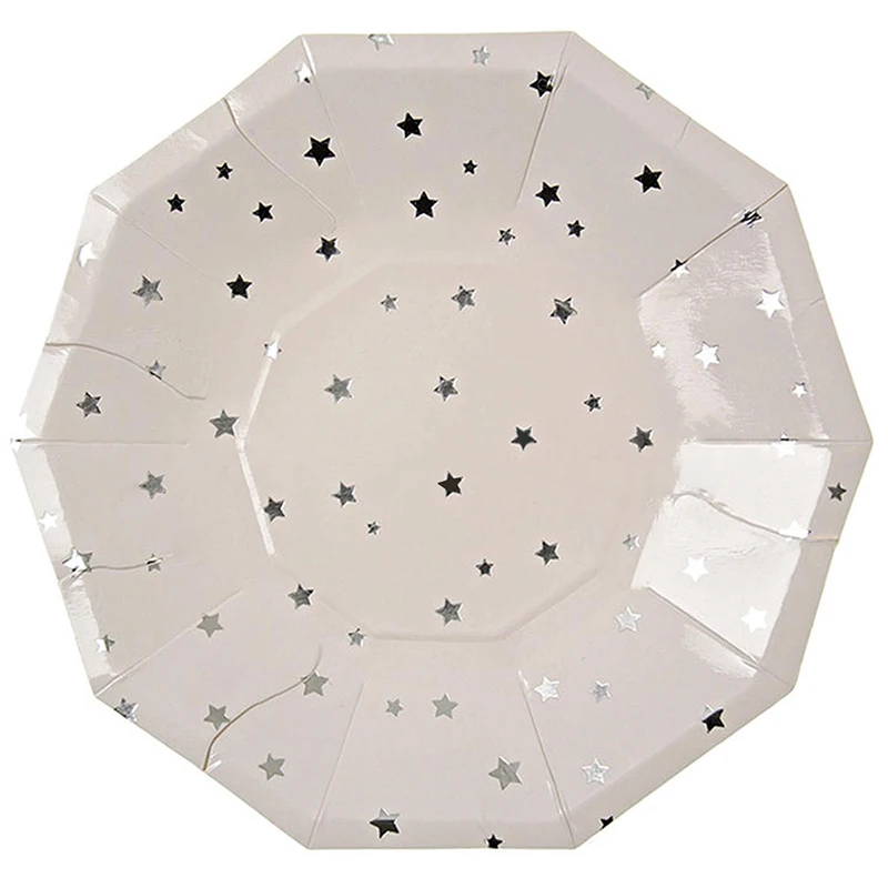 Белые одноразовые бумажные салфетки с принтом звезды свадебные украшения день