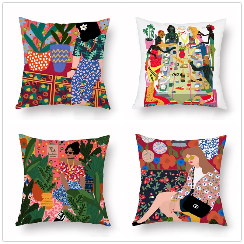 45x45 см модная Скандинавская наволочка для подушки украшение дома полиэстер диван