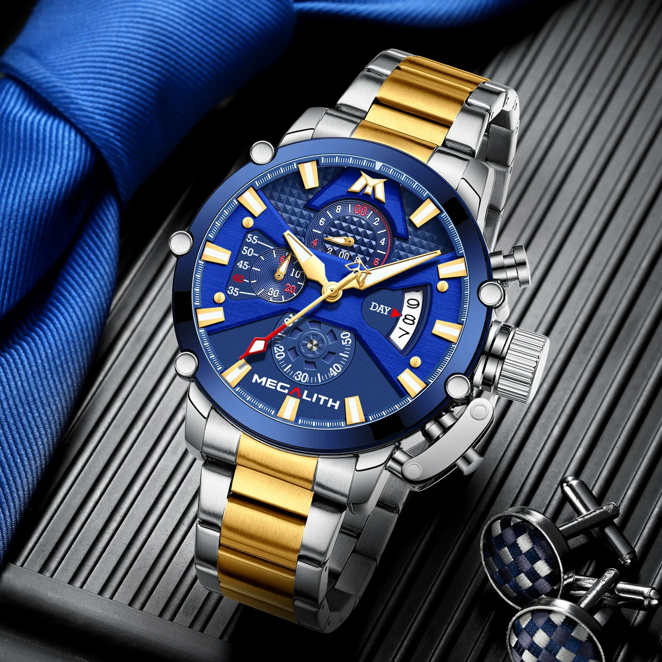 Цена оптовой продажи мегалитическая кварцевые часы Для мужчин Спорт