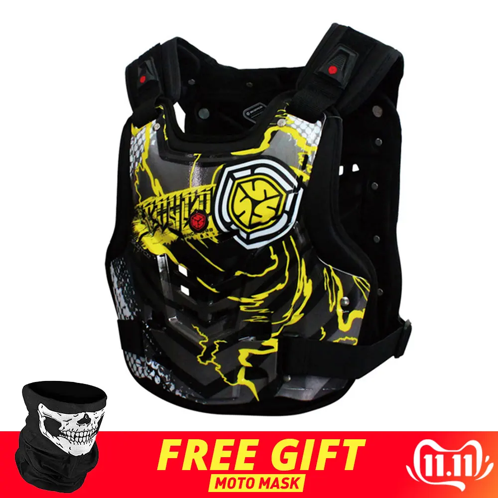 AM06 Yellow Armor SCOYCO CE мотоциклетная броня для мотокросса, защита груди и спины, защитный жилет, мотоциклетная куртка, гоночная Защитная Защита тела, MX Armor - Цвет: AM06 Yellow Armor