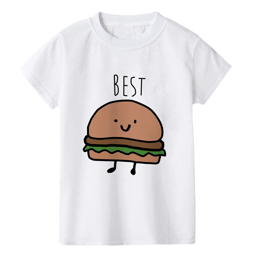 Camiseta de manga corta con estampado de mejores amigas para ni&ntilde;os y ni&ntilde;as, camisetas divertidas, camisetas informales, 2021-0