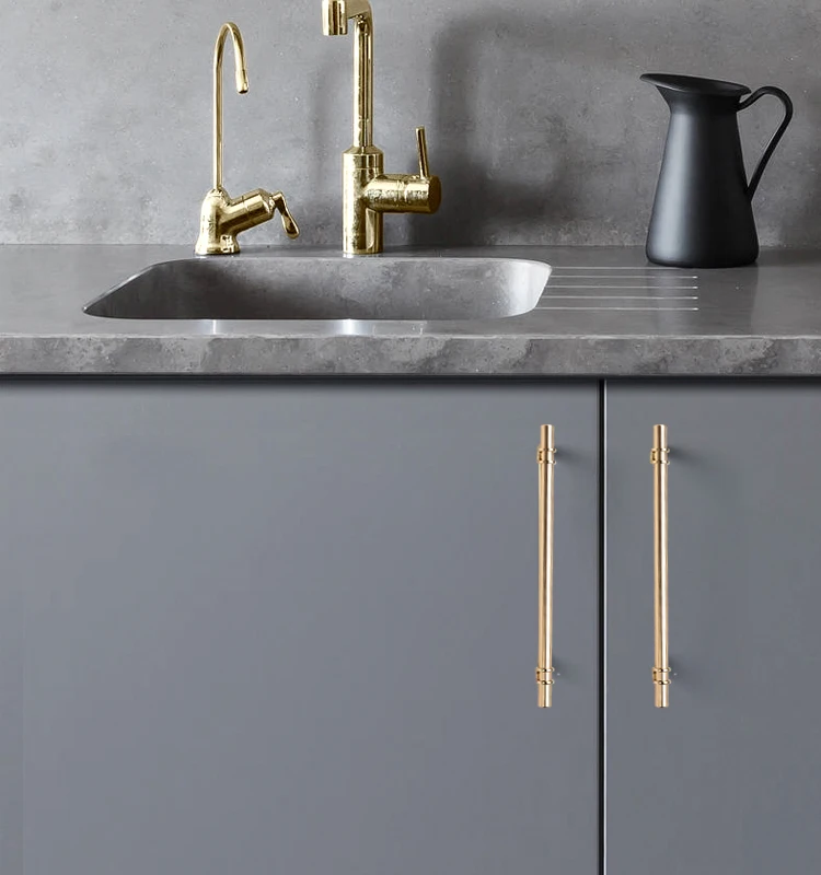 Ручки и ручки для шкафа из цинкового сплава Современные Простые роскошные