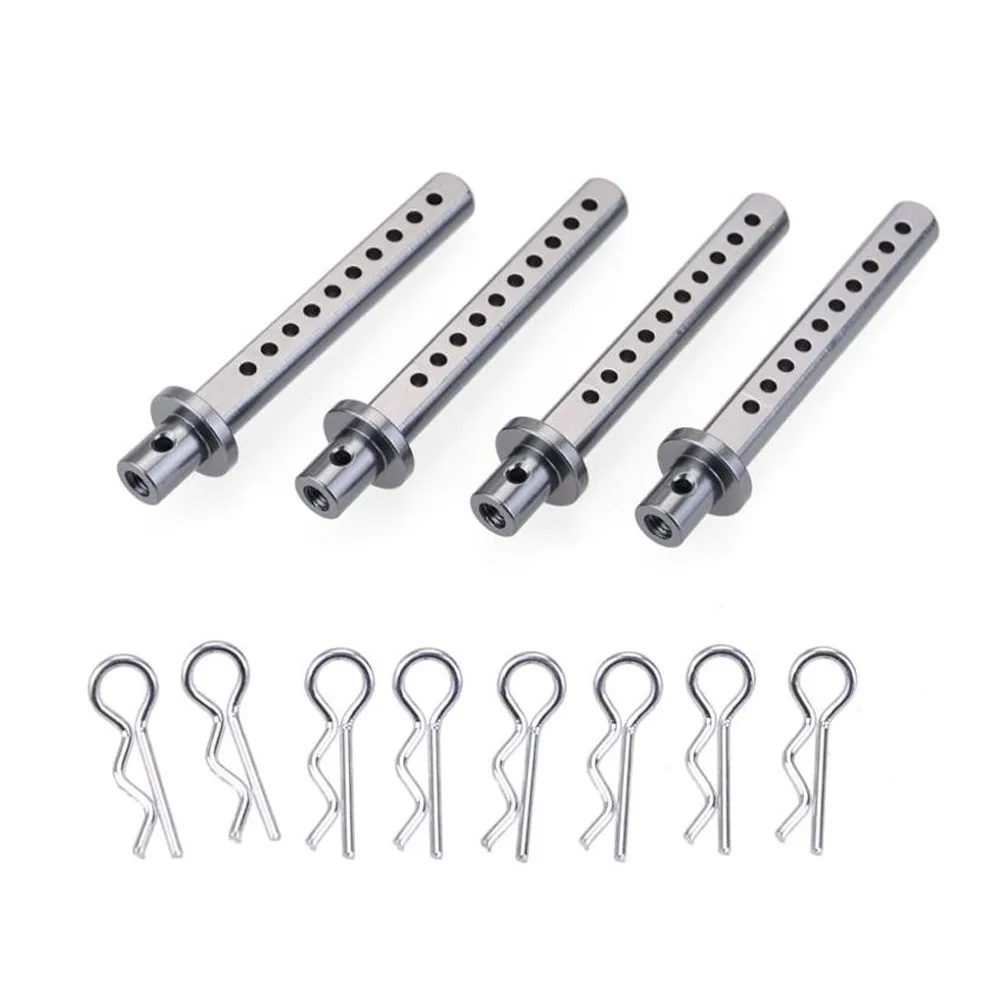 

4PCS Metal Car Body Shell Cover Pillar Metal with R pins for 1/10 Axial Scx10-ll 90046 RC Cars Spare Parts