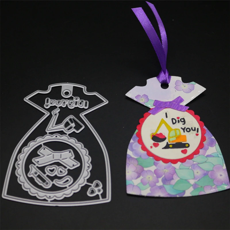 YINISE металлические режущие штампы для трафареты скрапбукинга счастливый тег DIY