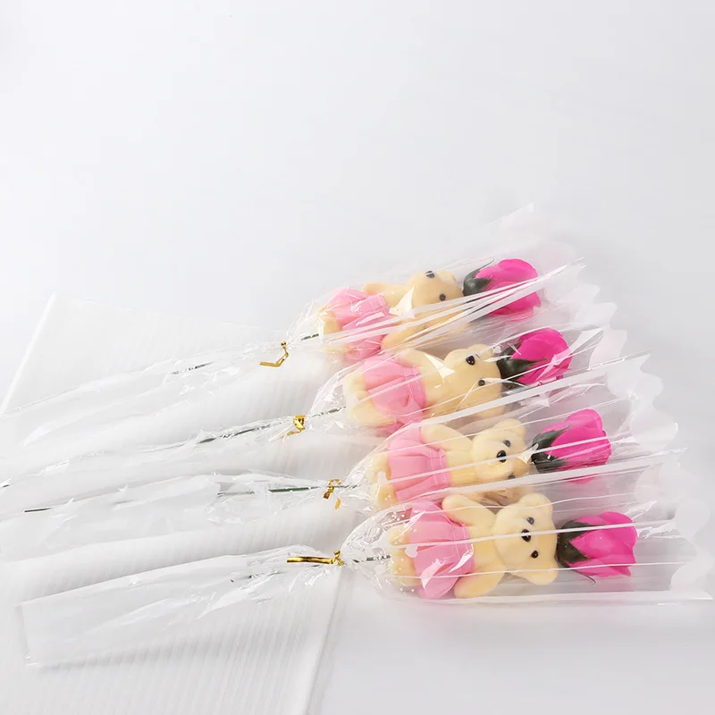 Свадебный подарок для гостей на День святого Валентина подруги мишки цветок мыло