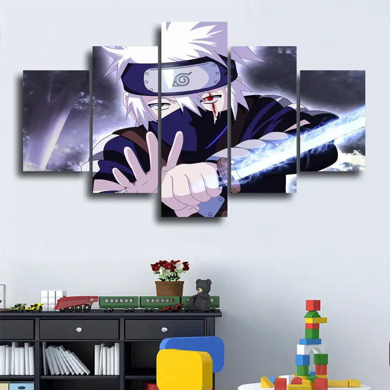 

Manga Japan Anime Kids Boys Party Gift 5 pieces Wall Art Canvas HD Decorative Printed Posters Paintings Home Decor Pictures