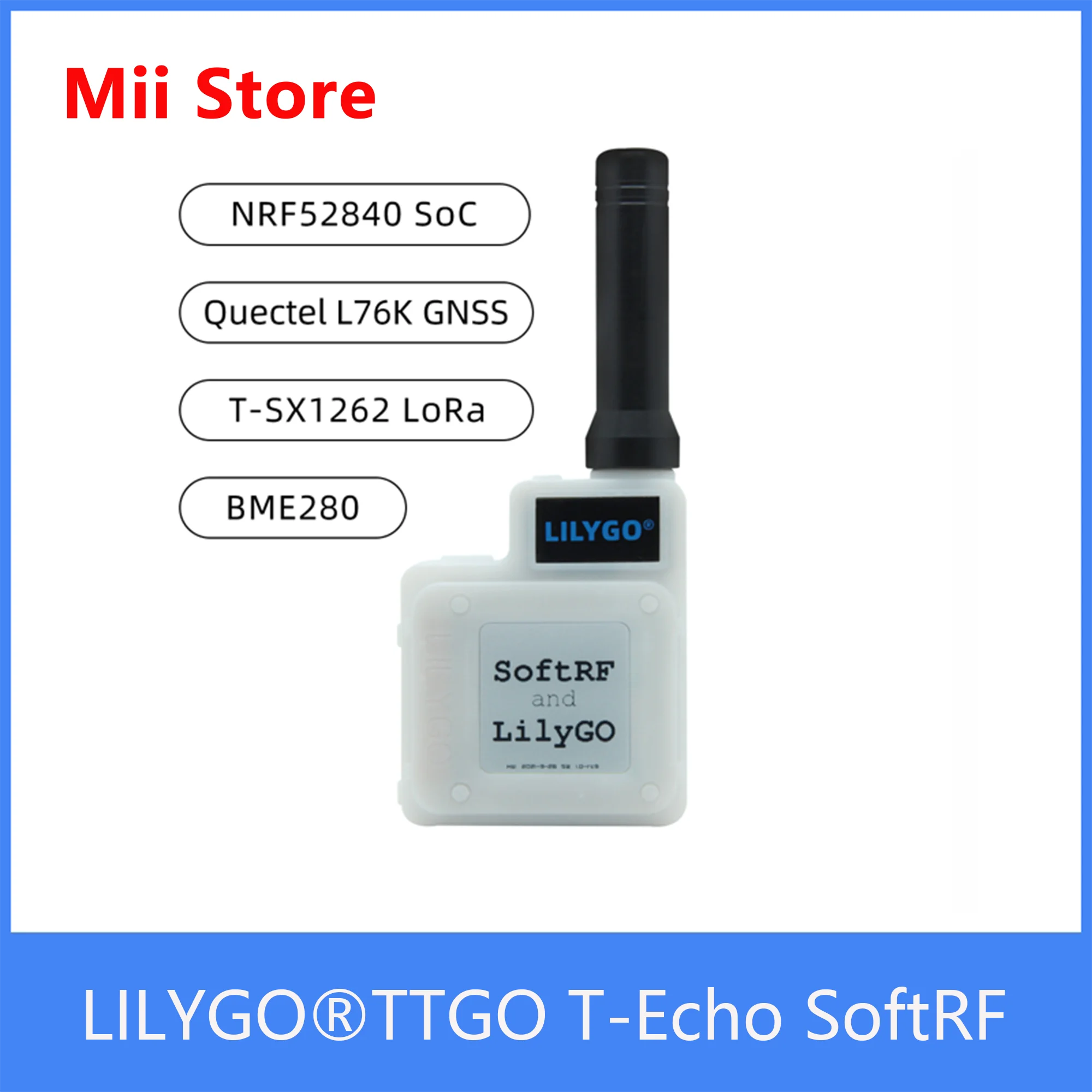 

LILYGO®TTGO T-Echo SoftRF BME280 TEMP Pressure Sensor NRF52840 SX1262 433/868/915MHz Module LORA 1.54 E-Paper BLE for Arduino