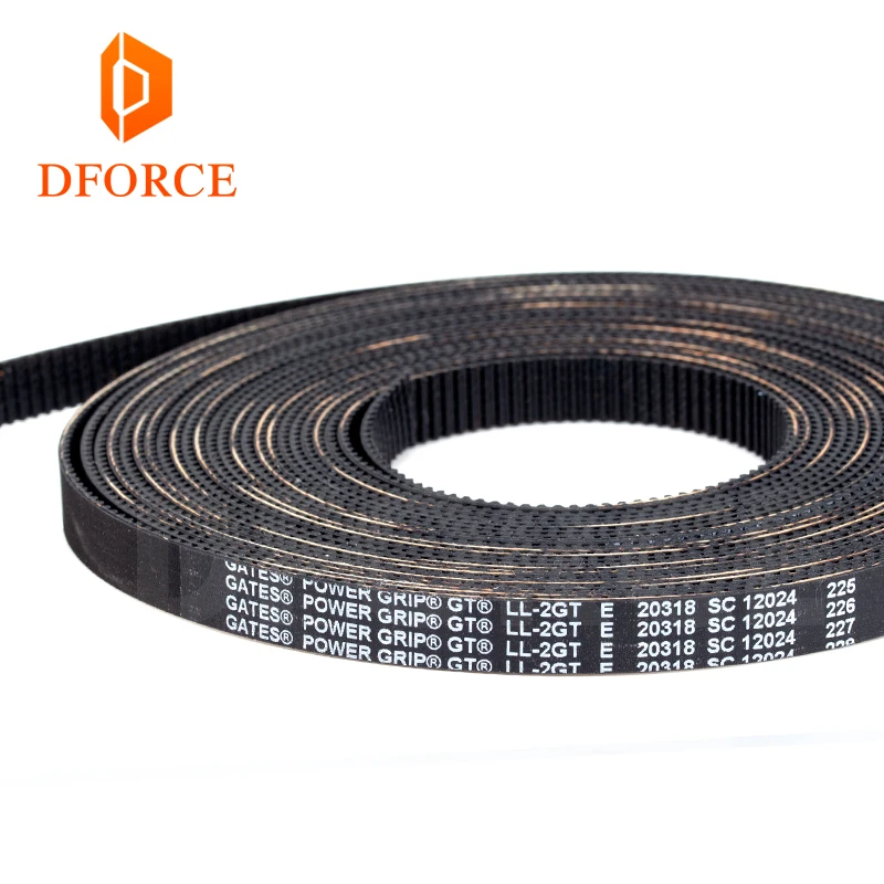 

DFORCE Heat-resistant 135(273) GATES-LL-2GT 2GT belt synchronous belt GT2 Timing belt Width 9MM for 3D Printer