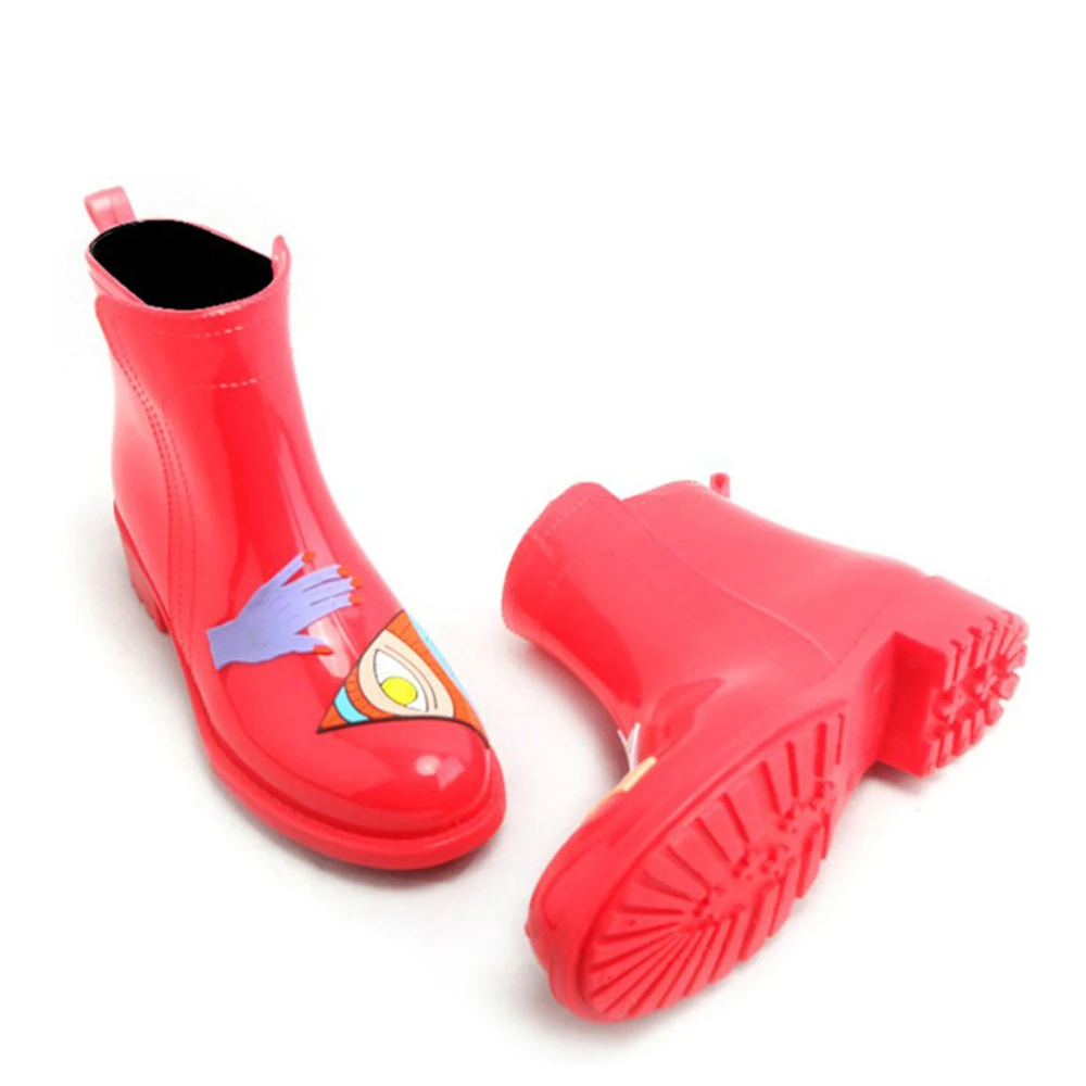 Резиновые сапоги женские Обувь женская Ботинки весна Ботильоны Сапоги глянцевые