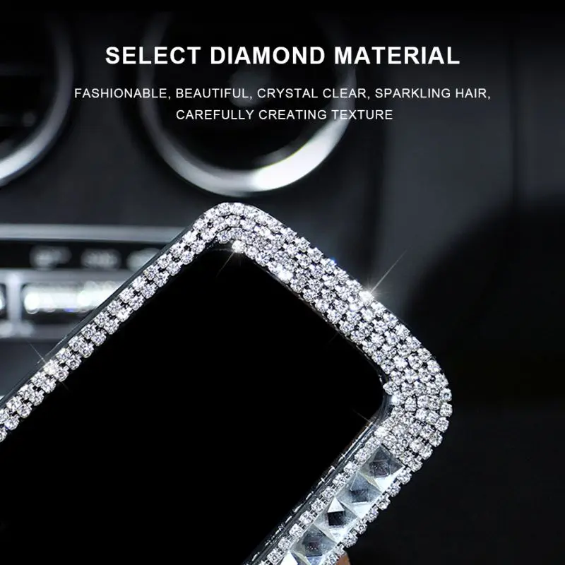 

Украшение для автомобильного зеркала заднего вида Bling, украшение для салона автомобиля, зеркальное комнатное вспомогательное зеркало для модификации Girl Ca