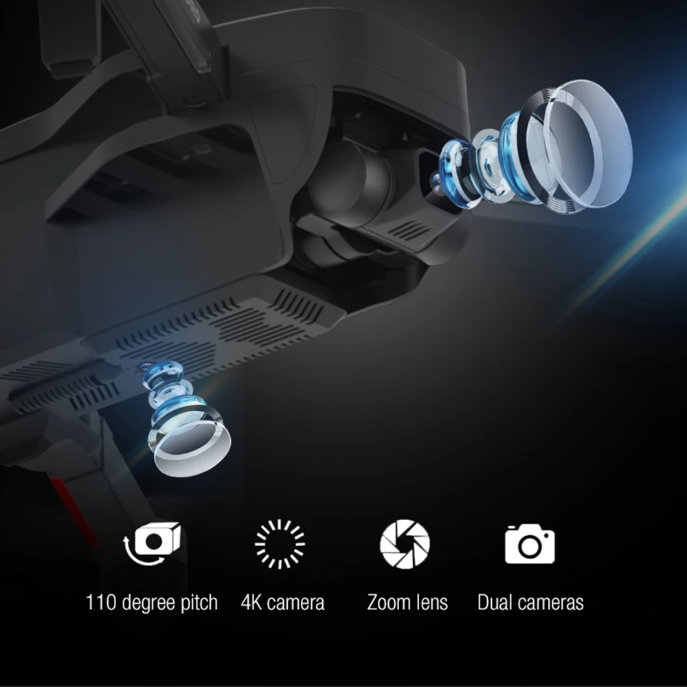 Квадрокоптер ZLRC SG906 Pro 5G Wi Fi FPV GPS 4k камера профессиональный 2 осевой противоударный