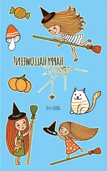 2019 Татуировка Хэллоуин стикер дети мультфильм странная Тыква элемент Ночной