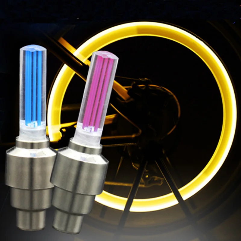 

Bicycle Light Car Wheel LED valve lights Skateboard wheel core Fluorescent Stick Type Motorcycle tires valve caps Neon lights