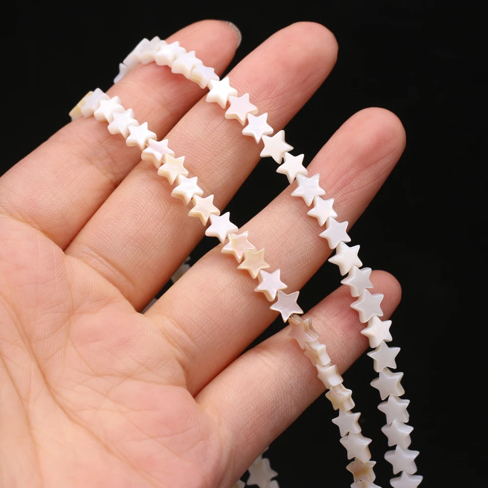 

2021 Best-selling New Natural Shell Wishing Pentagram Beads for Making DIY Exquisite Bracelet Necklace 6 8 10 12 15 Mm
