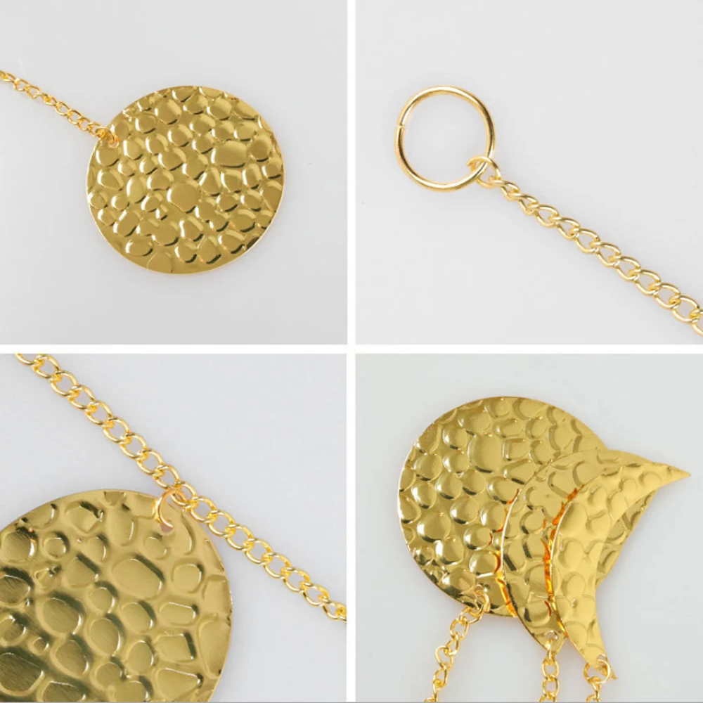 

Moon Phase Pendant Wall Hanging DIY Ornament Chains for Background Living Room Bedroom Kid's Room Xmas Party Home Decoration