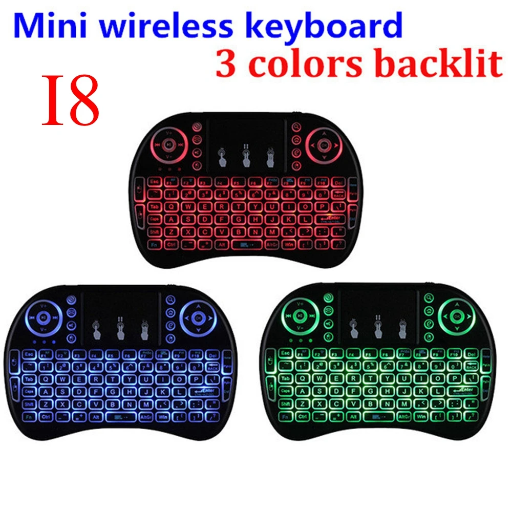 Беспроводная клавиатура i8 русская английская Иврит Версия + 2 4 ГГц пульт Air Mouse
