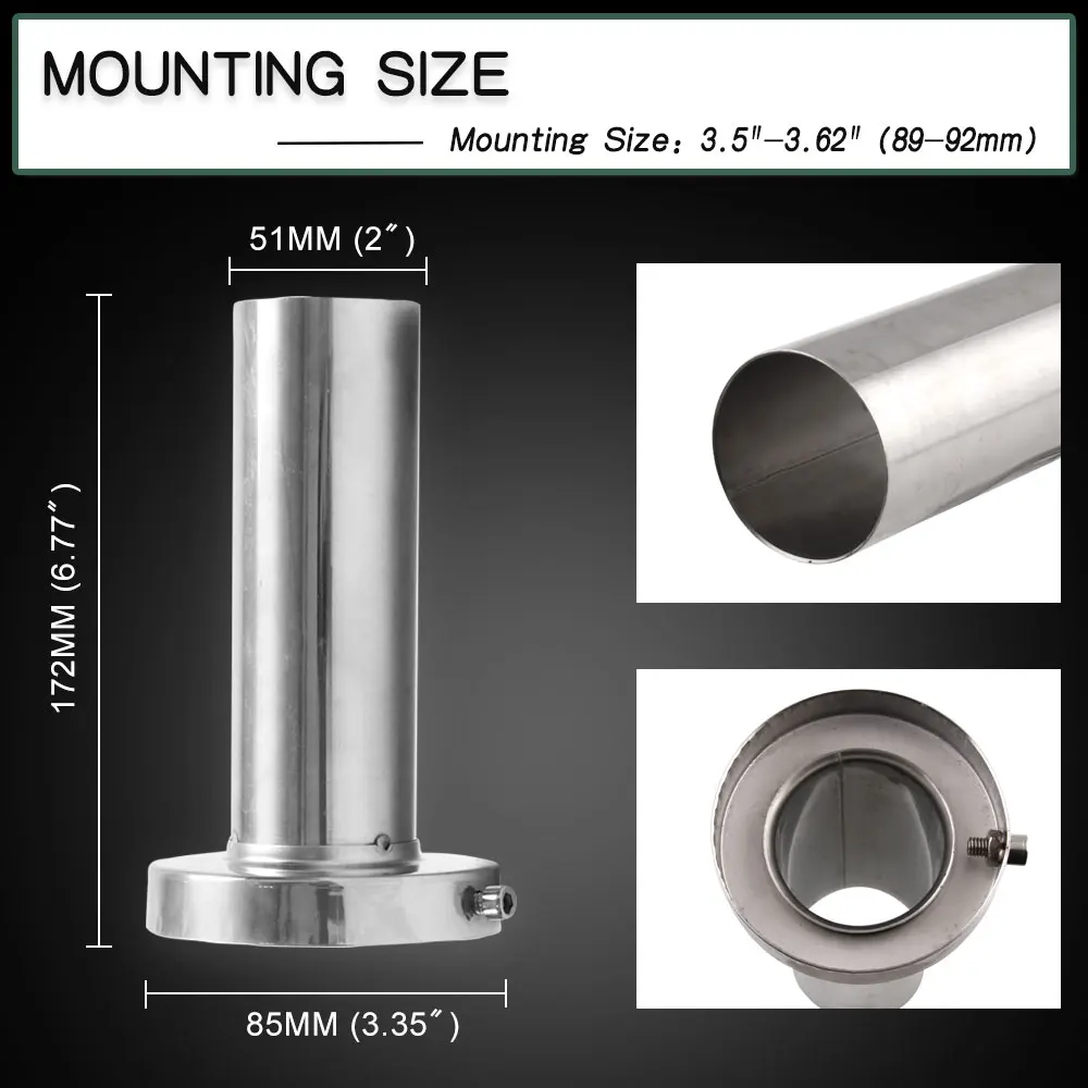 Глушитель выхлопной трубы глушитель из нержавеющей стали круглый наконечник 85