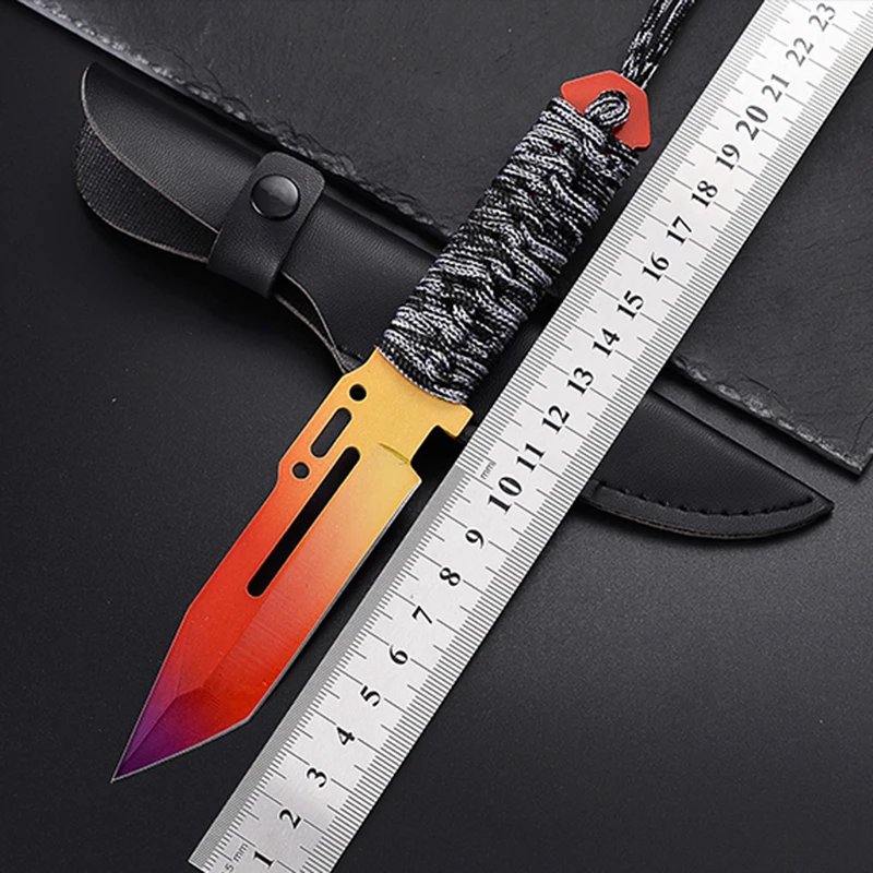 Тактический охотничий нож DuoClang с фиксированным лезвием портативный боевой CS GO