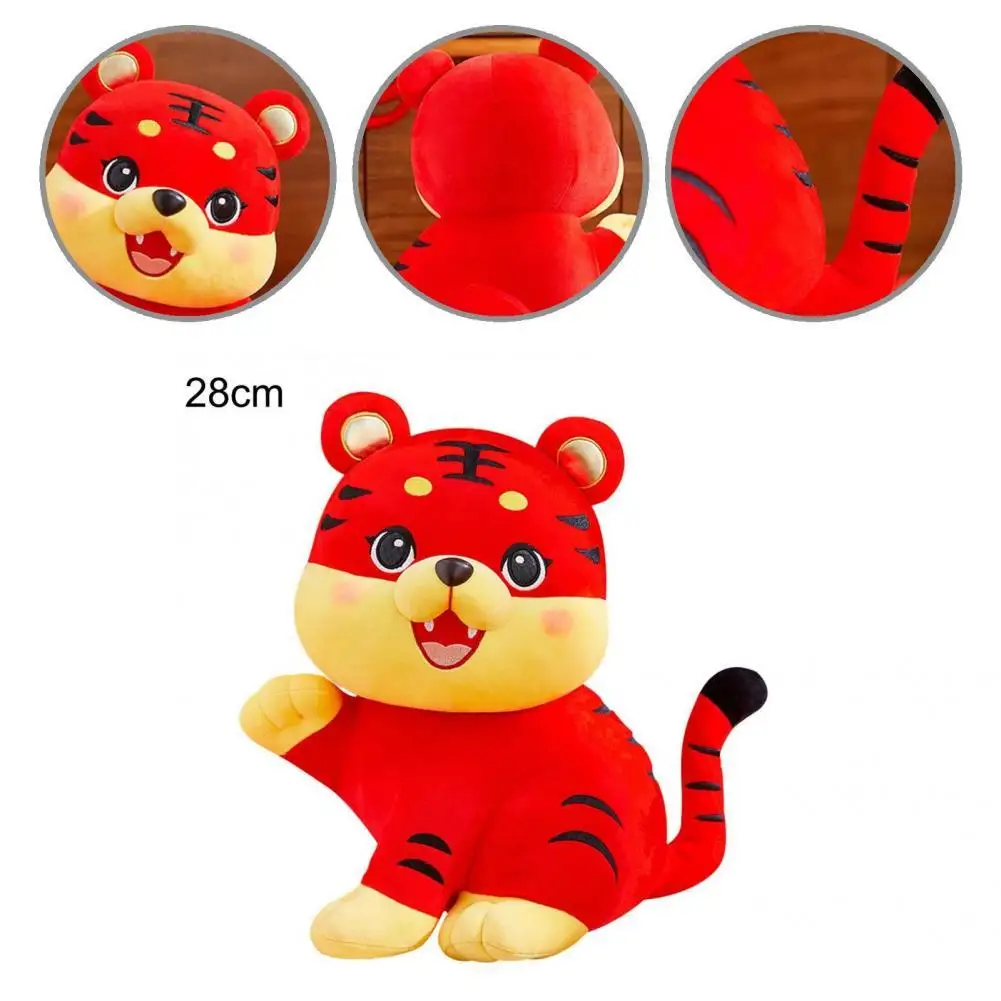 

Home Decoration Elastic Cartoon Tiger Plush Toy for Annual Event Activities