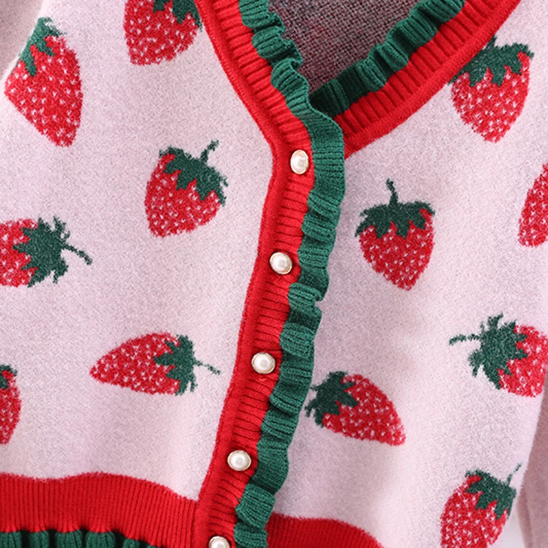 Зимний свитер для маленьких девочек Повседневный Детский кардиган с принтом